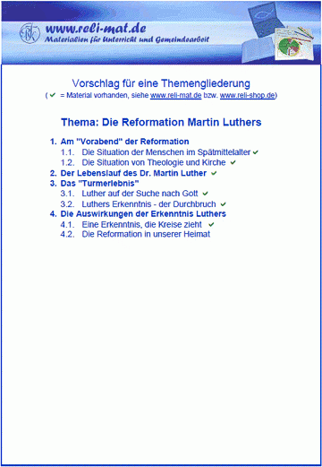 Themengliederung -Luther-